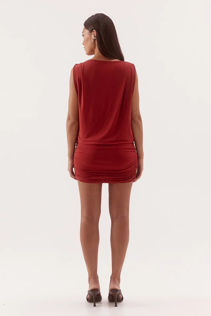 SOVERE Womens Selen Mini Dress in Cayanne