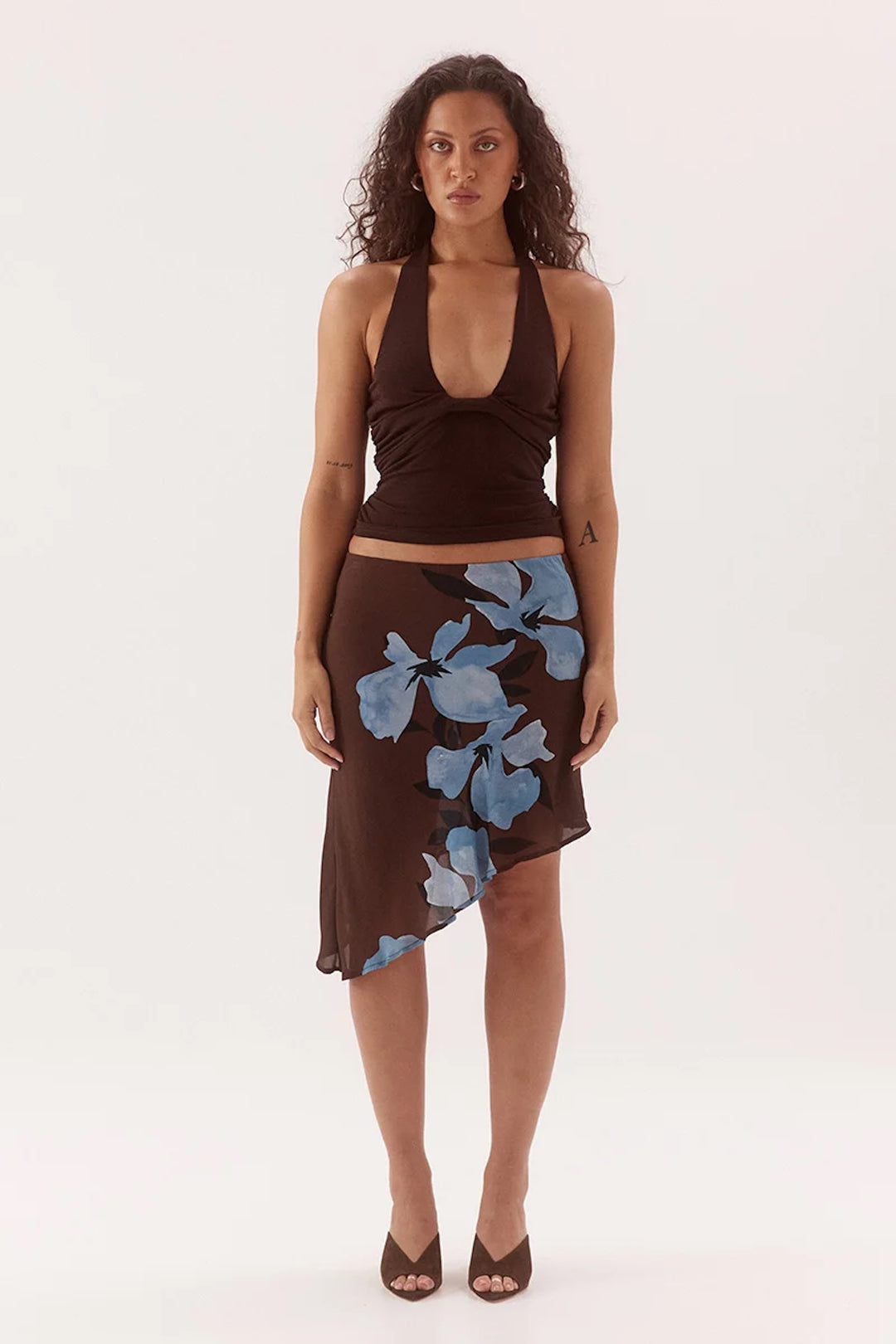 SOVERE Womens Tulli Top in Dark Chocolate