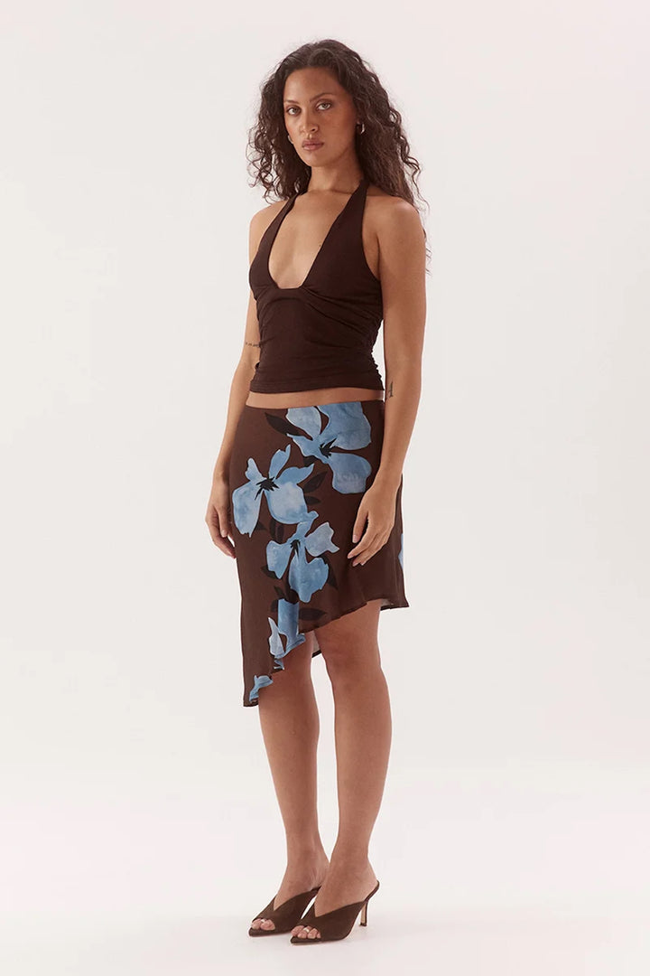 SOVERE Womens Tulli Top in Dark Chocolate