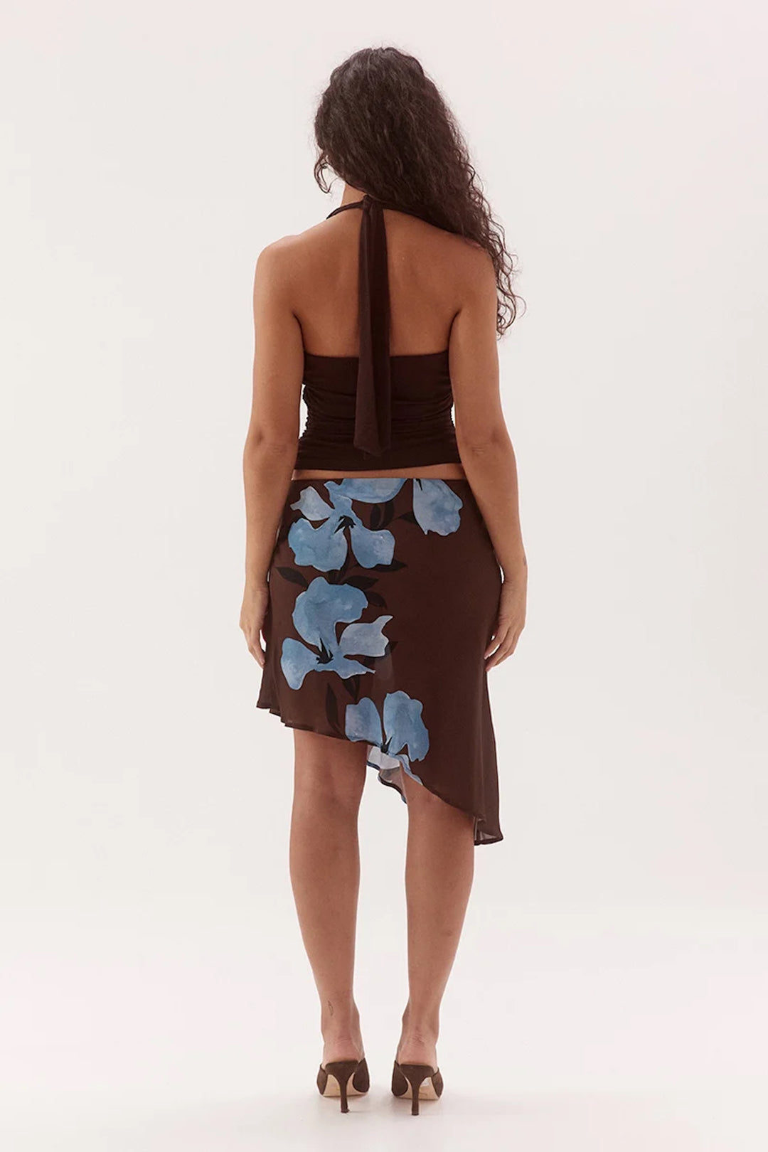 SOVERE Womens Tulli Top in Dark Chocolate