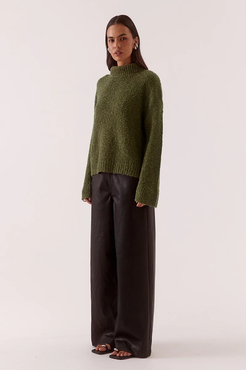 SOVERE Womens Verse Sweater in Khaki