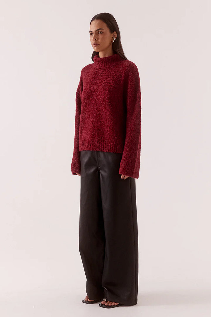 SOVERE Womens Verse Sweater in Raspberry Wine