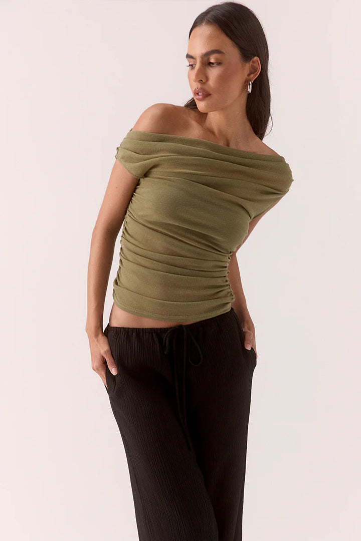 SOVERE Womens Zeya Top in Soft Khaki