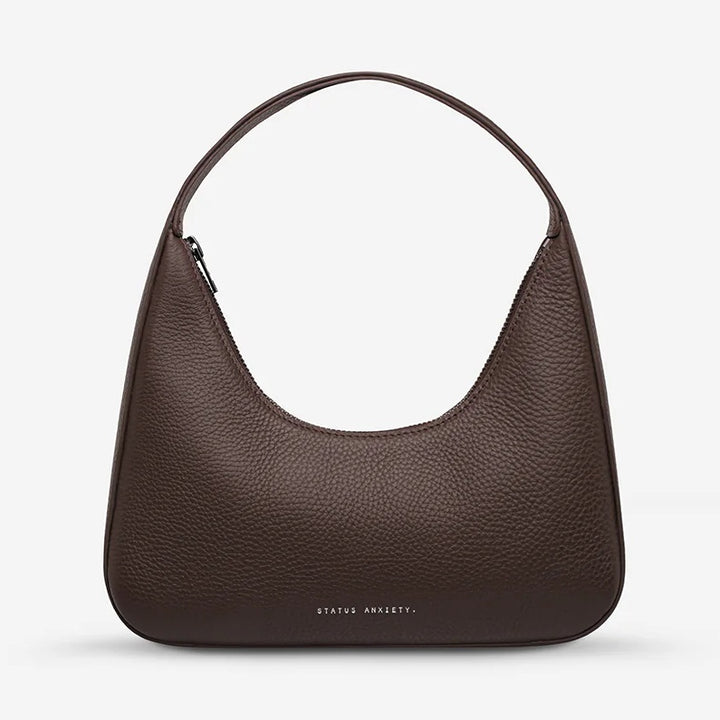 STATUS ANXIETY Womens Aurora Leather Bag - Cocoa, WOMENS BAGS & CLUTCHES, STATUS ANXIETY, Elwood 101