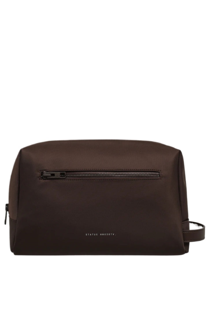 STATUS ANXIETY Womens Hunter Recycled Toiletry Bag Large - Truffle
