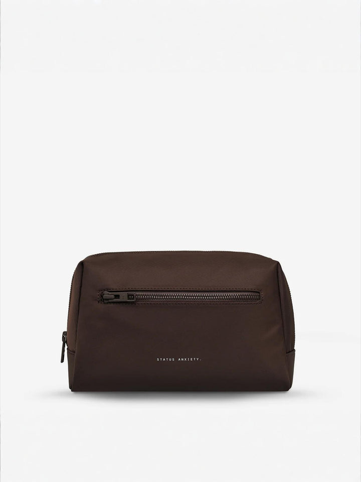 STATUS ANXIETY Womens Hunter Recycled Toiletry Bag Medium - Truffle