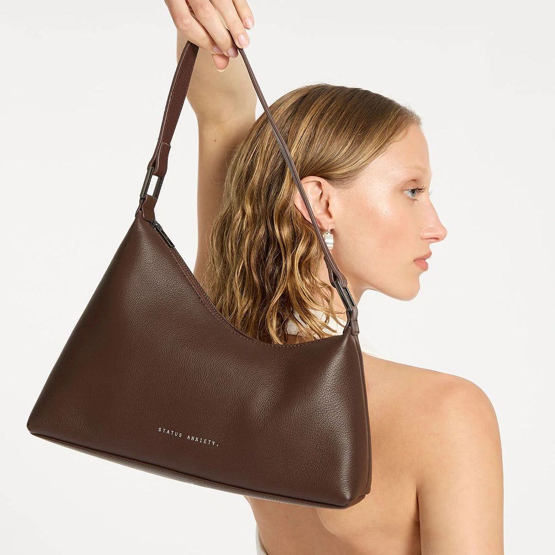STATUS ANXIETY Womens Reverie Leather Bag Cocoa - Main Image