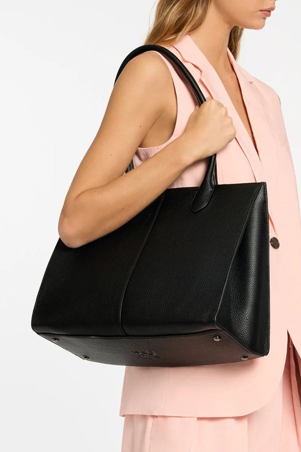 STATUS ANXIETY Womens Without Warning Leather Tote in Black, WOMENS BAGS & CLUTCHES, STATUS ANXIETY, Elwood 101