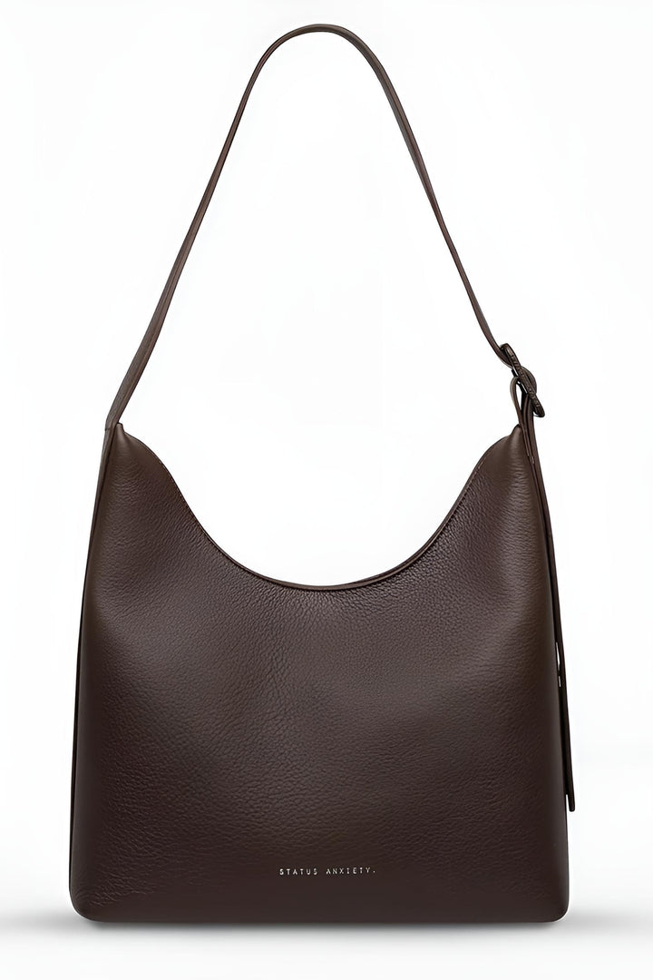 STATUS ANXIETY Womens Take You Higher Leather Bag in Cocoa