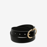 STATUS ANXIETY Womens In Reverse Leather Belt - Black/Gold, WOMENS BELTS, STATUS ANXIETY, Elwood 101