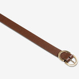 STATUS ANXIETY Womens In Reverse Leather Belt - Tan/Gold, WOMENS BELTS, STATUS ANXIETY, Elwood 101