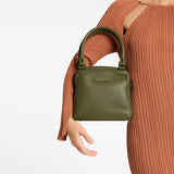 STATUS ANXIETY Mini Mountains Leather Bag - Khaki, WOMENS BAGS & CLUTCHES, STATUS ANXIETY, Elwood 101