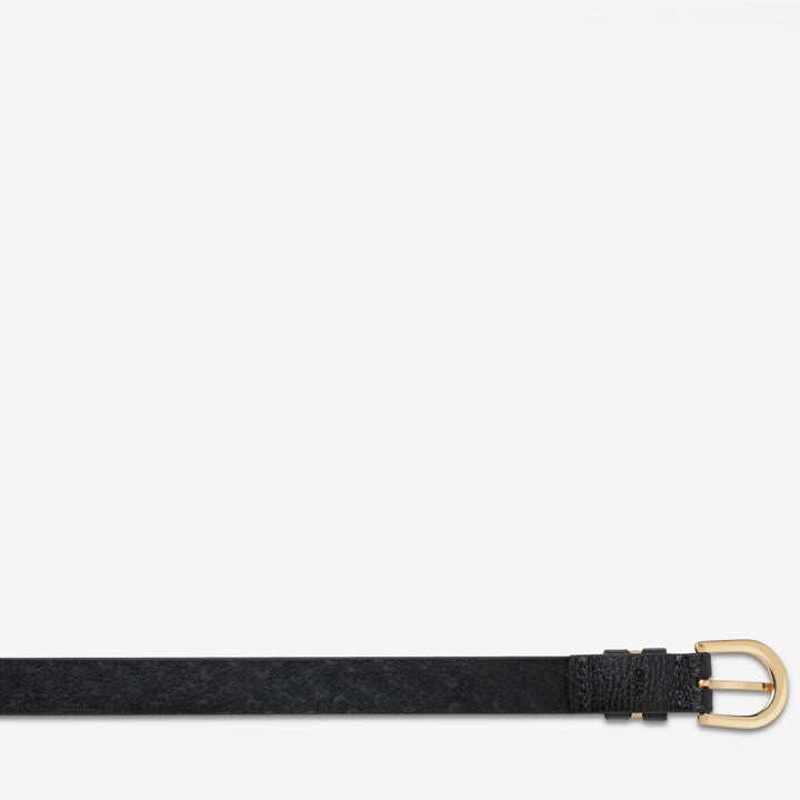 STATUS ANXIETY Womens Over And Over Leather Belt - Black/Gold, WOMENS BELTS, STATUS ANXIETY, Elwood 101