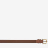 STATUS ANXIETY Womens Over And Over Leather Belt - Tan/ Gold, WOMENS BELTS, STATUS ANXIETY, Elwood 101