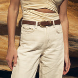 STATUS ANXIETY Womens Over And Over Leather Belt - Tan/ Gold, WOMENS BELTS, STATUS ANXIETY, Elwood 101