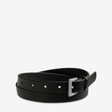 STATUS ANXIETY Womens Part Of Me Leather Belt - Black/ Silver, WOMENS BELTS, STATUS ANXIETY, Elwood 101