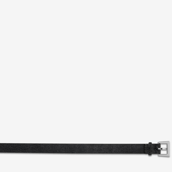STATUS ANXIETY Womens Part Of Me Leather Belt - Black/ Silver, WOMENS BELTS, STATUS ANXIETY, Elwood 101