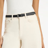 STATUS ANXIETY Womens Part Of Me Leather Belt - Black/ Silver, WOMENS BELTS, STATUS ANXIETY, Elwood 101