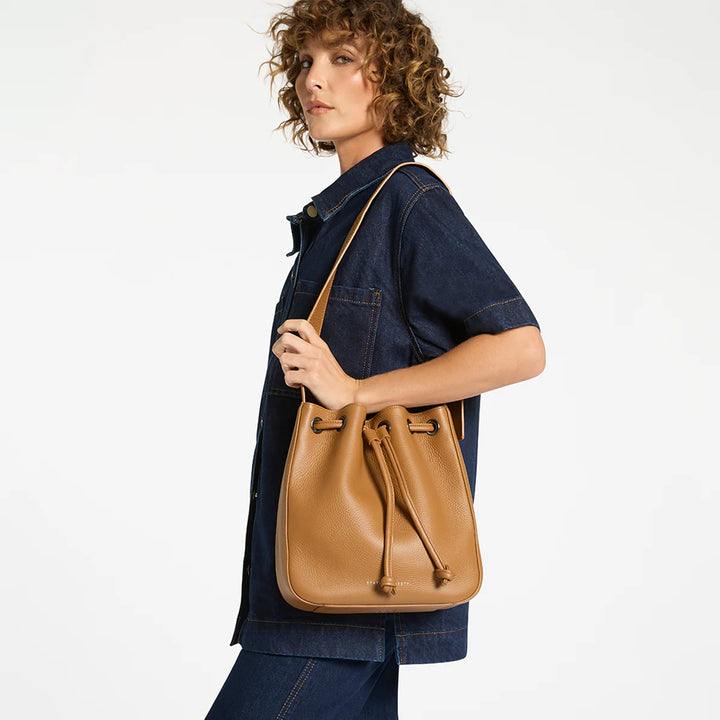 STATUS ANXIETY Womens Seclusion Leather Bag - Tan, WOMENS BAGS & CLUTCHES, STATUS ANXIETY, Elwood 101