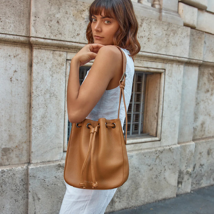 STATUS ANXIETY Womens Seclusion Leather Bag - Tan, WOMENS BAGS & CLUTCHES, STATUS ANXIETY, Elwood 101
