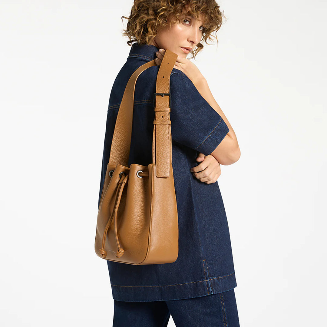 STATUS ANXIETY Womens Seclusion Leather Bag - Tan, WOMENS BAGS & CLUTCHES, STATUS ANXIETY, Elwood 101