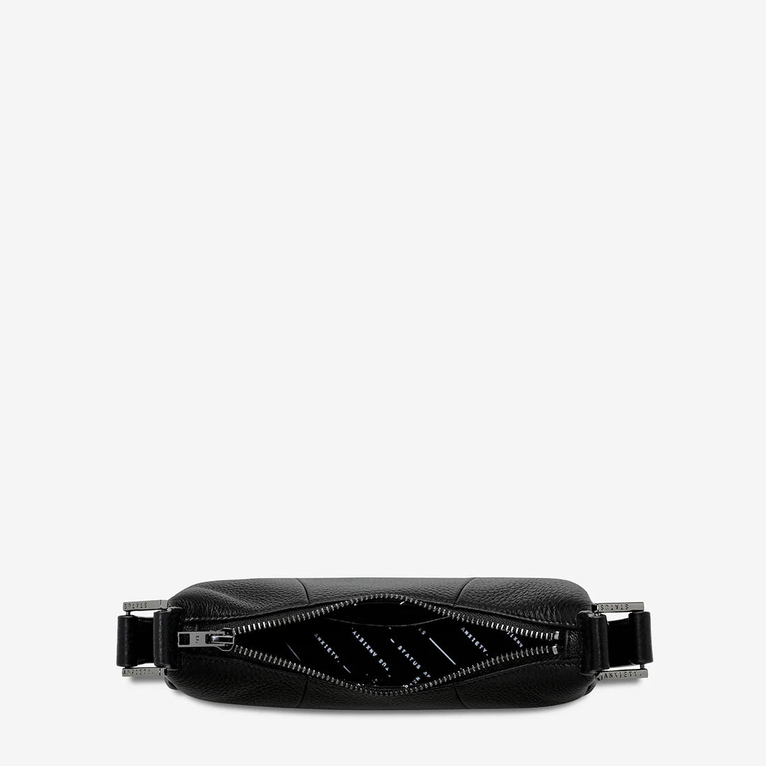 STATUS ANXIETY Womens Solus Leather Bag - Black, WOMENS BAGS & CLUTCHES, STATUS ANXIETY, Elwood 101