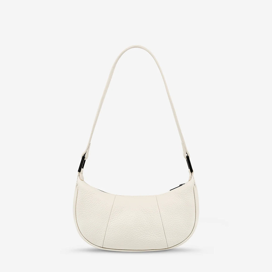 STATUS ANXIETY Womens Solus Leather Bag - Chalk, WOMENS BAGS & CLUTCHES, STATUS ANXIETY, Elwood 101