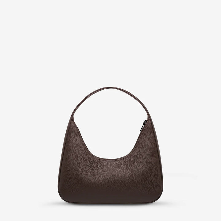 STATUS ANXIETY Womens Aurora Leather Bag - Cocoa, WOMENS BAGS & CLUTCHES, STATUS ANXIETY, Elwood 101