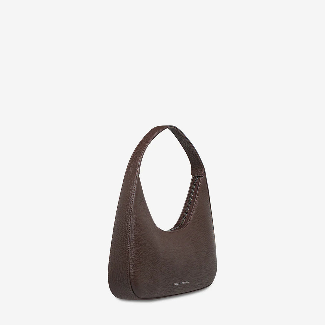 STATUS ANXIETY Womens Aurora Leather Bag - Cocoa, WOMENS BAGS & CLUTCHES, STATUS ANXIETY, Elwood 101