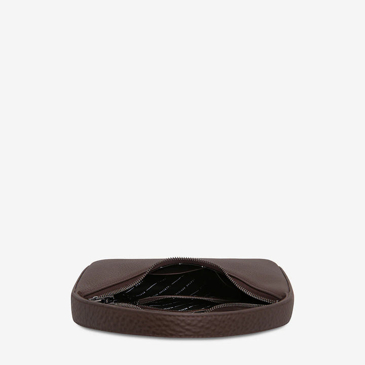 STATUS ANXIETY Womens Aurora Leather Bag - Cocoa, WOMENS BAGS & CLUTCHES, STATUS ANXIETY, Elwood 101