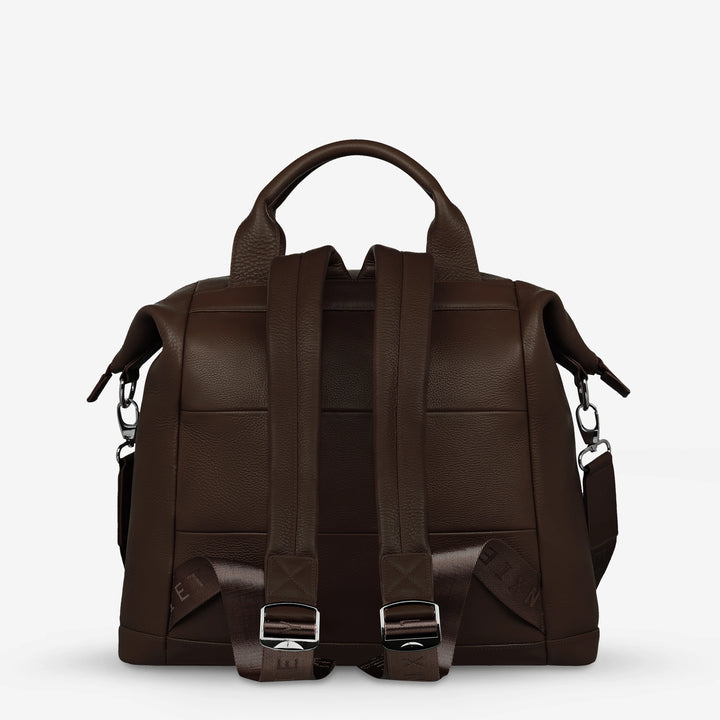 STATUS ANXIETY Womens Comes In Waves Leather Bag - Cocoa, WOMENS BAGS & CLUTCHES, STATUS ANXIETY, Elwood 101