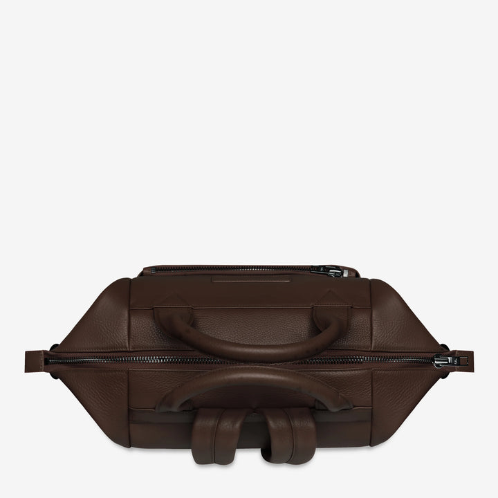 STATUS ANXIETY Womens Comes In Waves Leather Bag - Cocoa, WOMENS BAGS & CLUTCHES, STATUS ANXIETY, Elwood 101