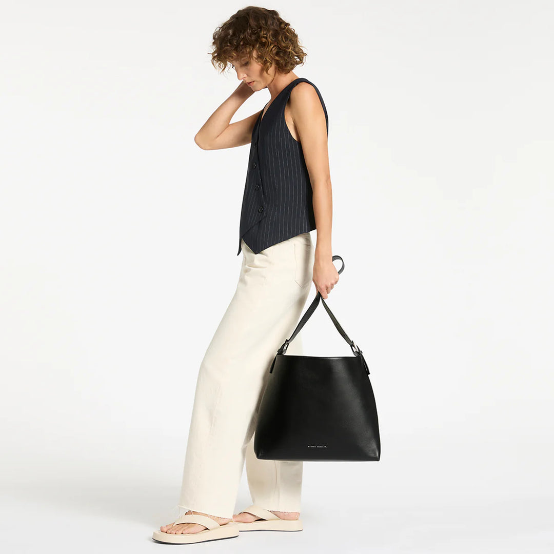 STATUS ANXIETY Womens Forget About It Leather Bag - Black, WOMENS BAGS & CLUTCHES, STATUS ANXIETY, Elwood 101