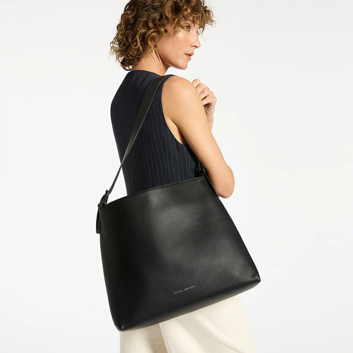 STATUS ANXIETY Womens Forget About It Leather Bag - Black, WOMENS BAGS & CLUTCHES, STATUS ANXIETY, Elwood 101