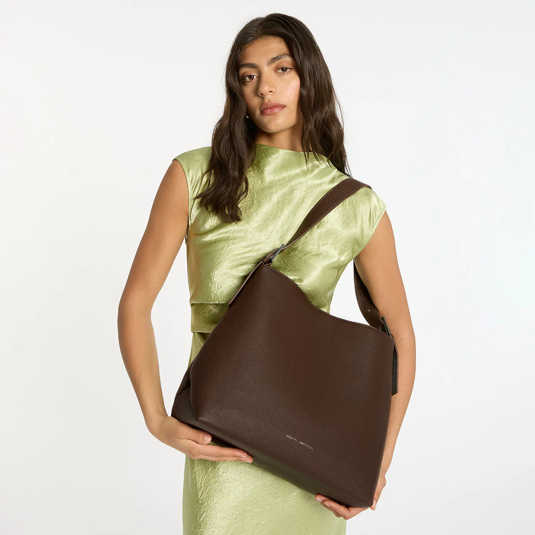 STATUS ANXIETY Womens Forget About It Leather Bag – Cocoa, WOMENS BAGS & CLUTCHES, STATUS ANXIETY, Elwood 101