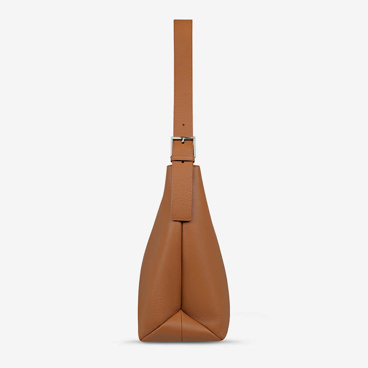 STATUS ANXIETY Womens Forget About It Leather Tote Bag - Camel, WOMENS BAGS & CLUTCHES, STATUS ANXIETY, Elwood 101