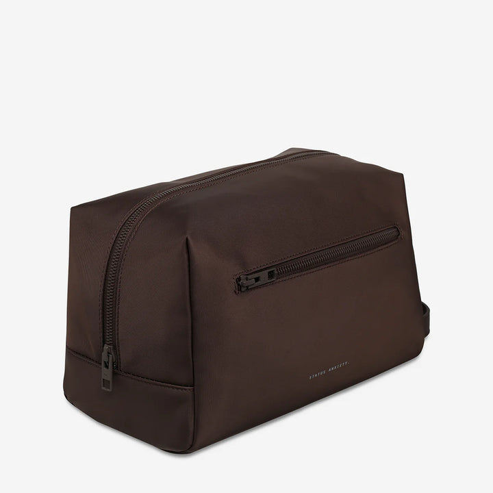 STATUS ANXIETY Womens Hunter Recycled Toiletry Bag Large - Truffle