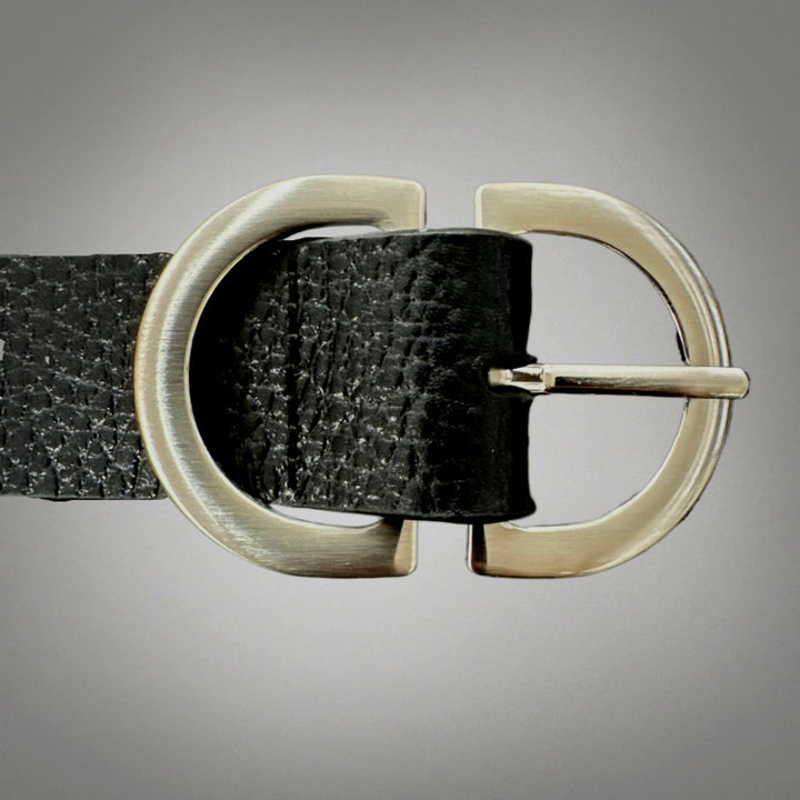 STATUS ANXIETY Womens In Reverse Leather Belt - Black/Silver, WOMENS BELTS, STATUS ANXIETY, Elwood 101