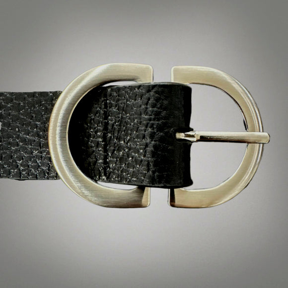 STATUS ANXIETY Womens In Reverse Leather Belt - Black/Silver, WOMENS BELTS, STATUS ANXIETY, Elwood 101