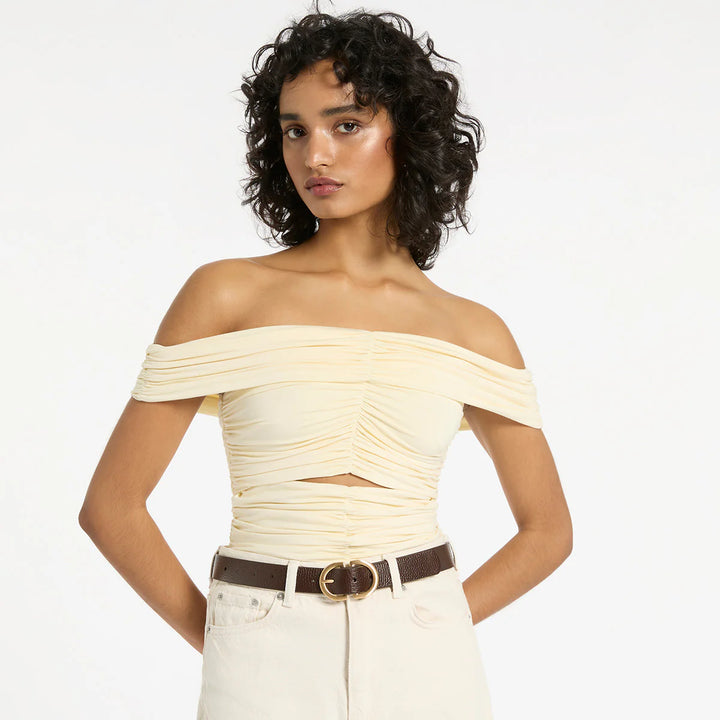 STATUS ANXIETY Womens In Reverse Leather Belt - Choc / Gold, WOMENS BELTS, STATUS ANXIETY, Elwood 101