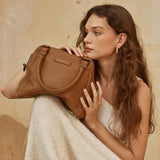 STATUS ANXIETY Womens Last Mountains Leather Bag - Camel