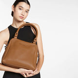 STATUS ANXIETY Womens Last Mountains Leather Bag - Camel