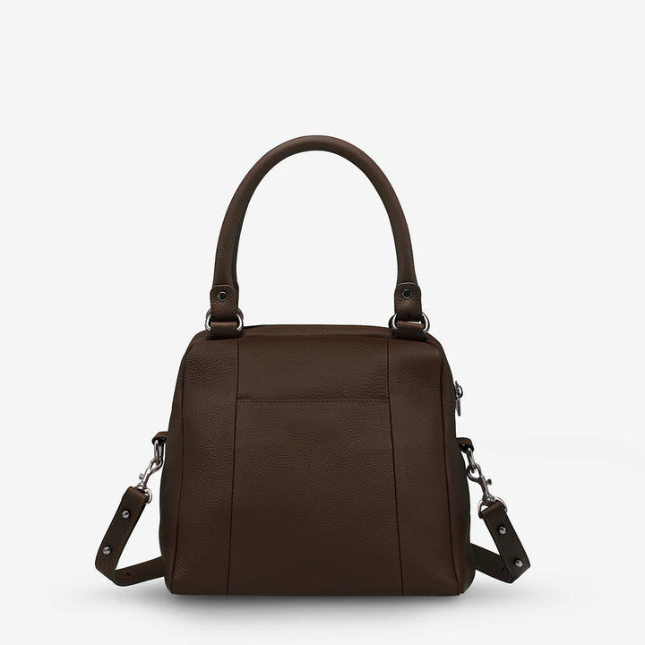 STATUS ANXIETY Womens Last Mountains Leather Bag in Cocoa