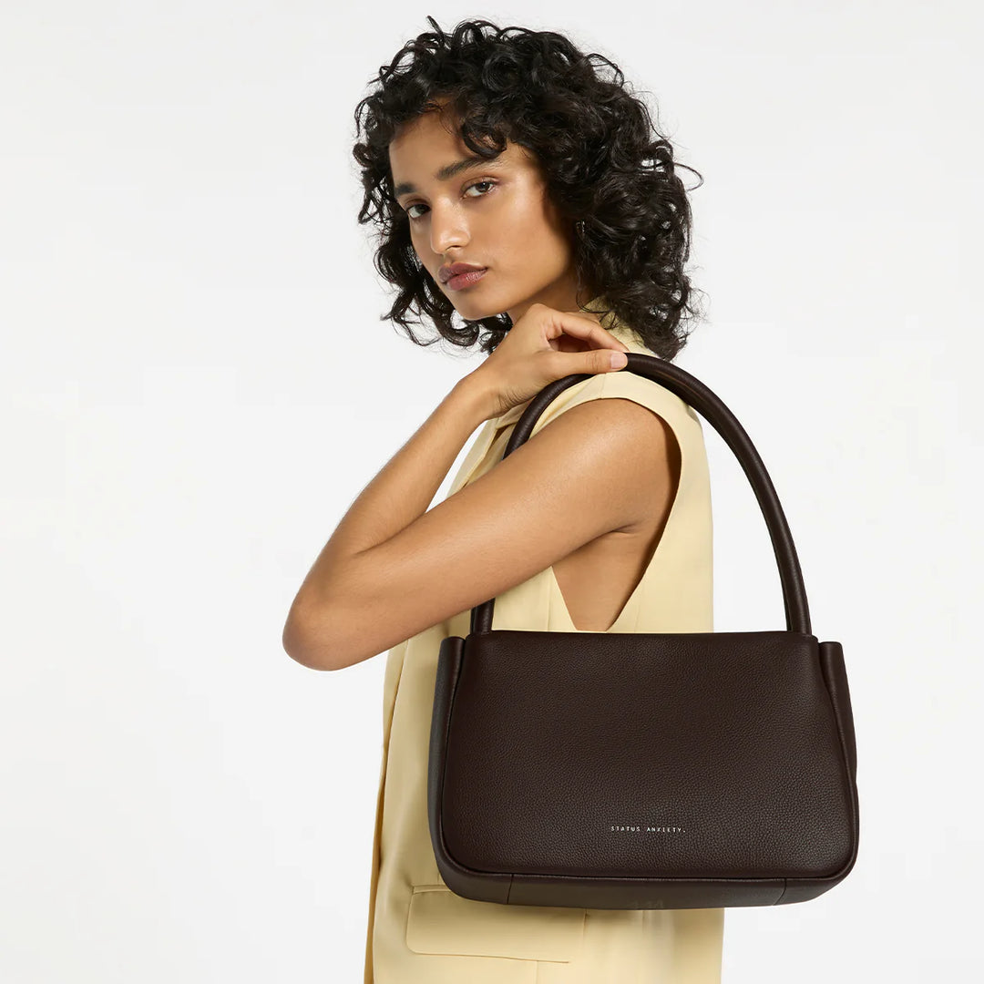 STATUS ANXIETY Womens Light Of Day Leather Bag - Cocoa