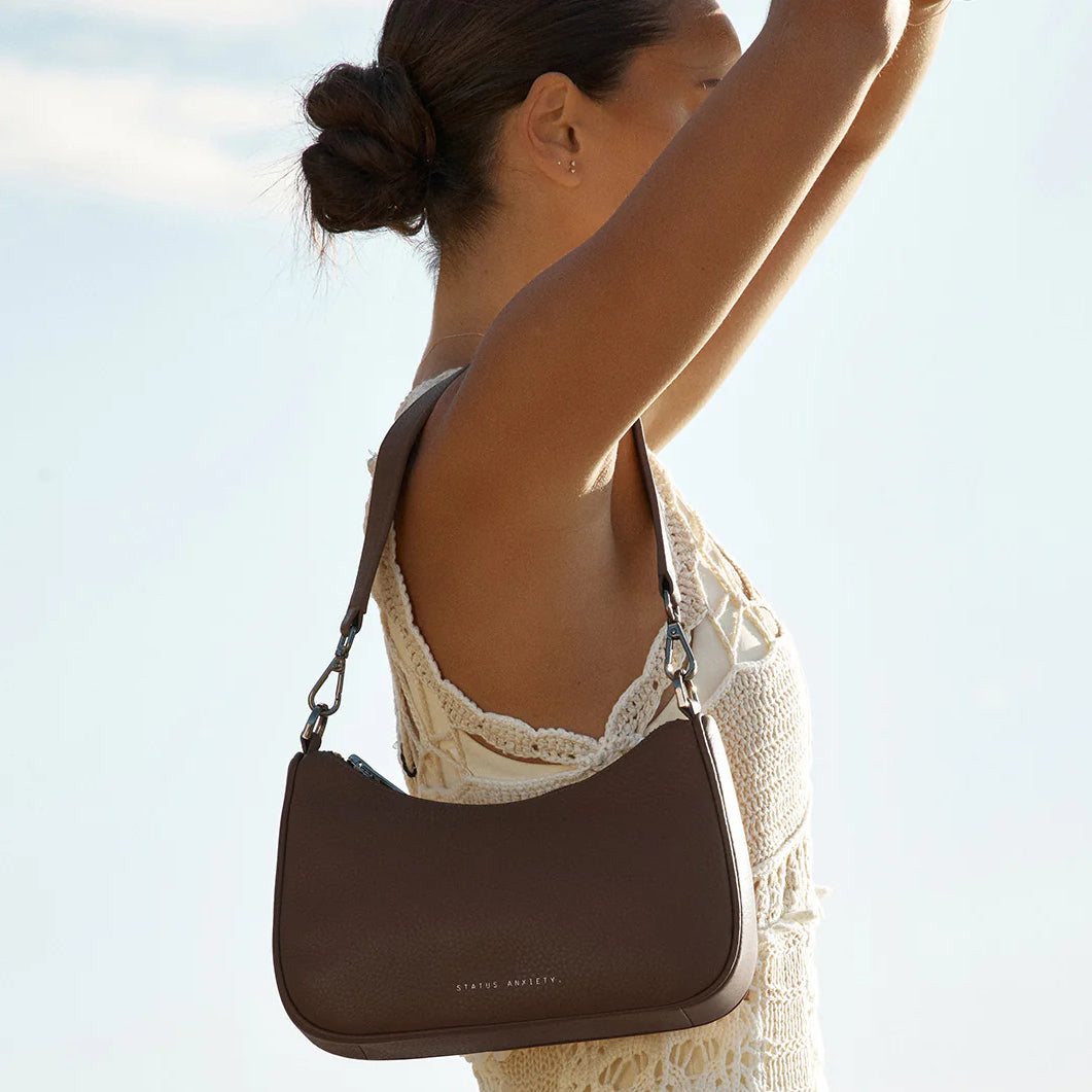 STATUS ANXIETY Womens Look Both Ways Leather Bag - Cocoa, WOMENS WALLETS & BAGS, STATUS ANXIETY, Elwood 101