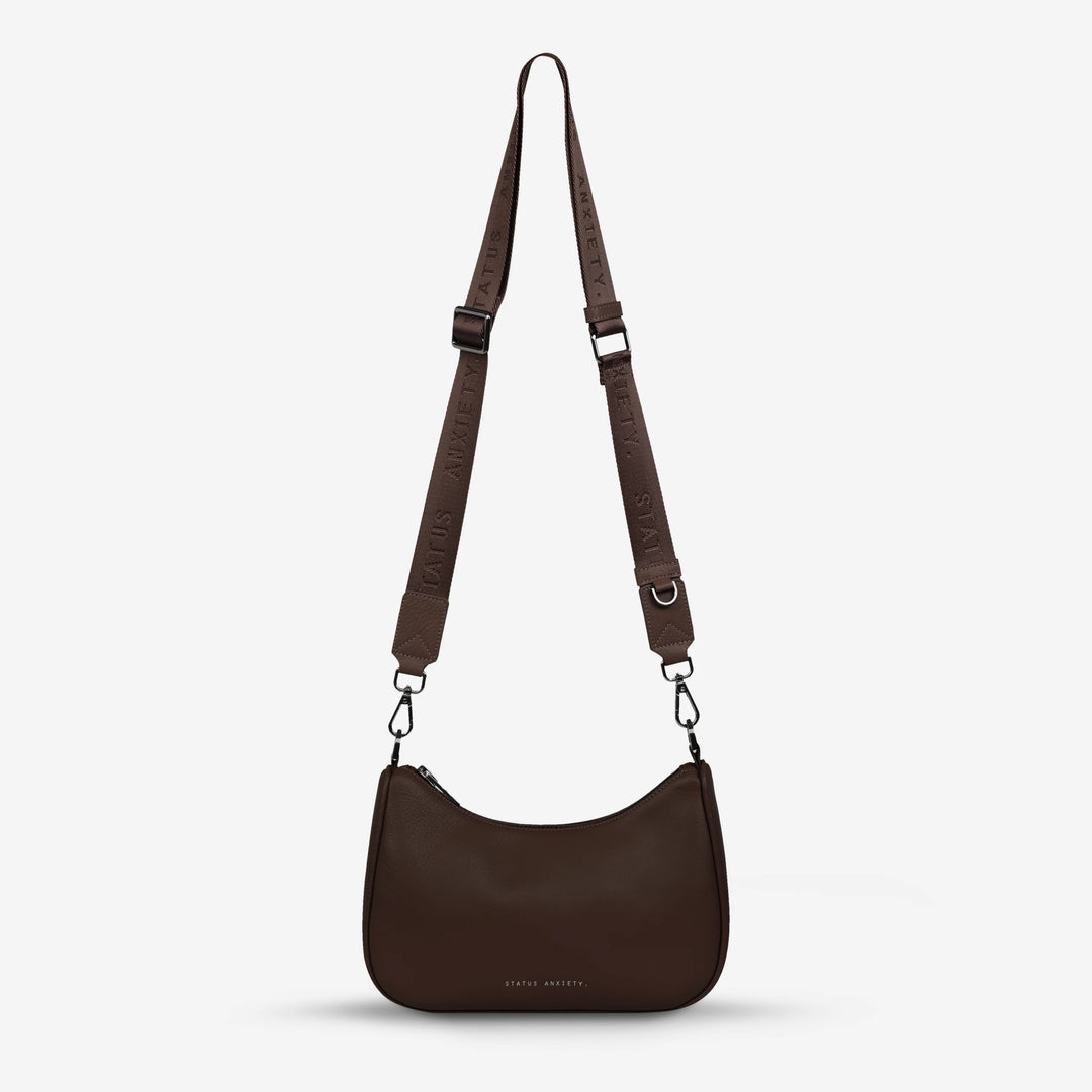 STATUS ANXIETY Womens Look Both Ways Leather Bag - Cocoa, WOMENS WALLETS & BAGS, STATUS ANXIETY, Elwood 101
