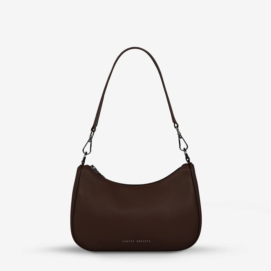 STATUS ANXIETY Womens Look Both Ways Leather Bag - Cocoa, WOMENS WALLETS & BAGS, STATUS ANXIETY, Elwood 101