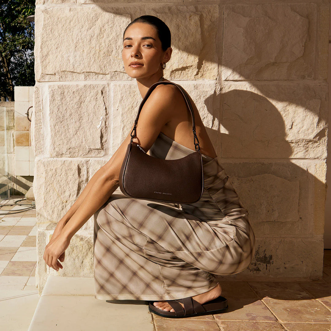 STATUS ANXIETY Womens Look Both Ways Leather Bag - Cocoa, WOMENS WALLETS & BAGS, STATUS ANXIETY, Elwood 101