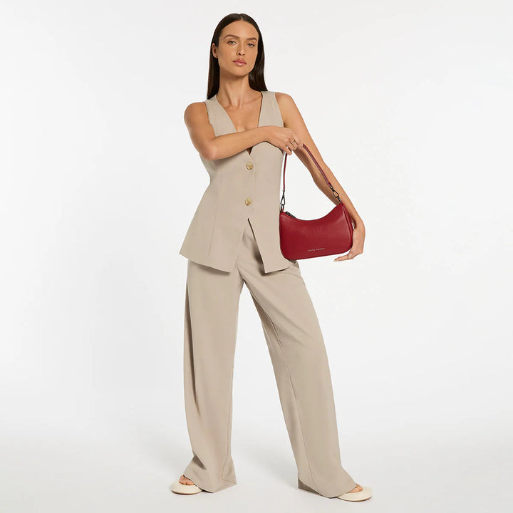 STATUS ANXIETY Womens Look Both Ways Leather Bag in Rouge, WOMENS BAGS & CLUTCHES, STATUS ANXIETY, Elwood 101