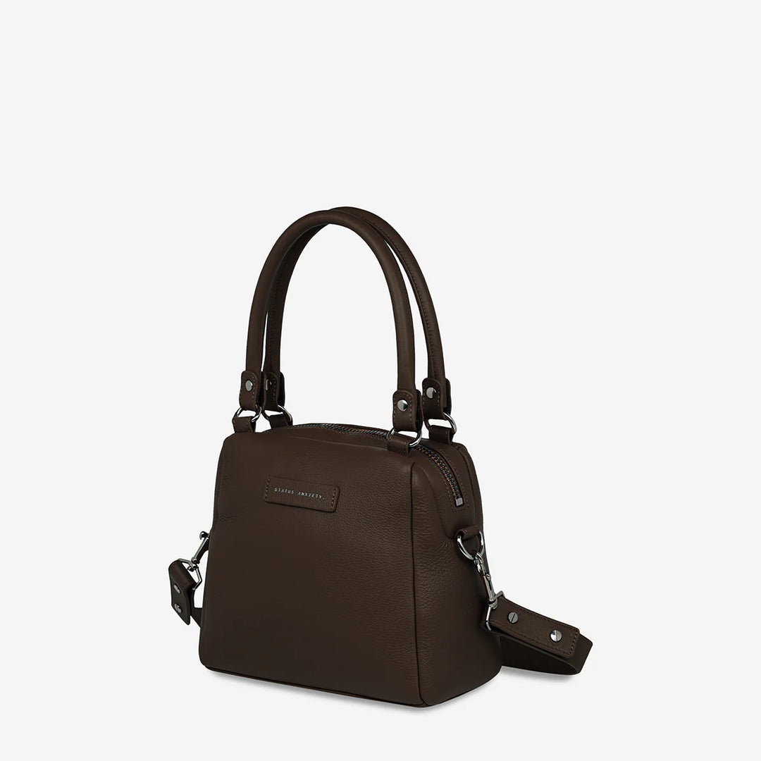 STATUS ANXIETY Womens Mini Mountains Leather Bag  - Cocoa, WOMENS BAGS & CLUTCHES, STATUS ANXIETY, Elwood 101